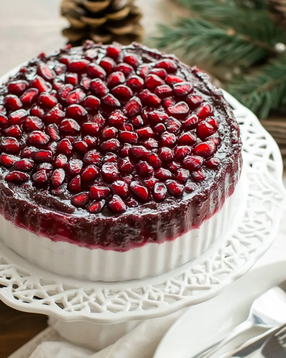 Pomegranate Christmas Cake