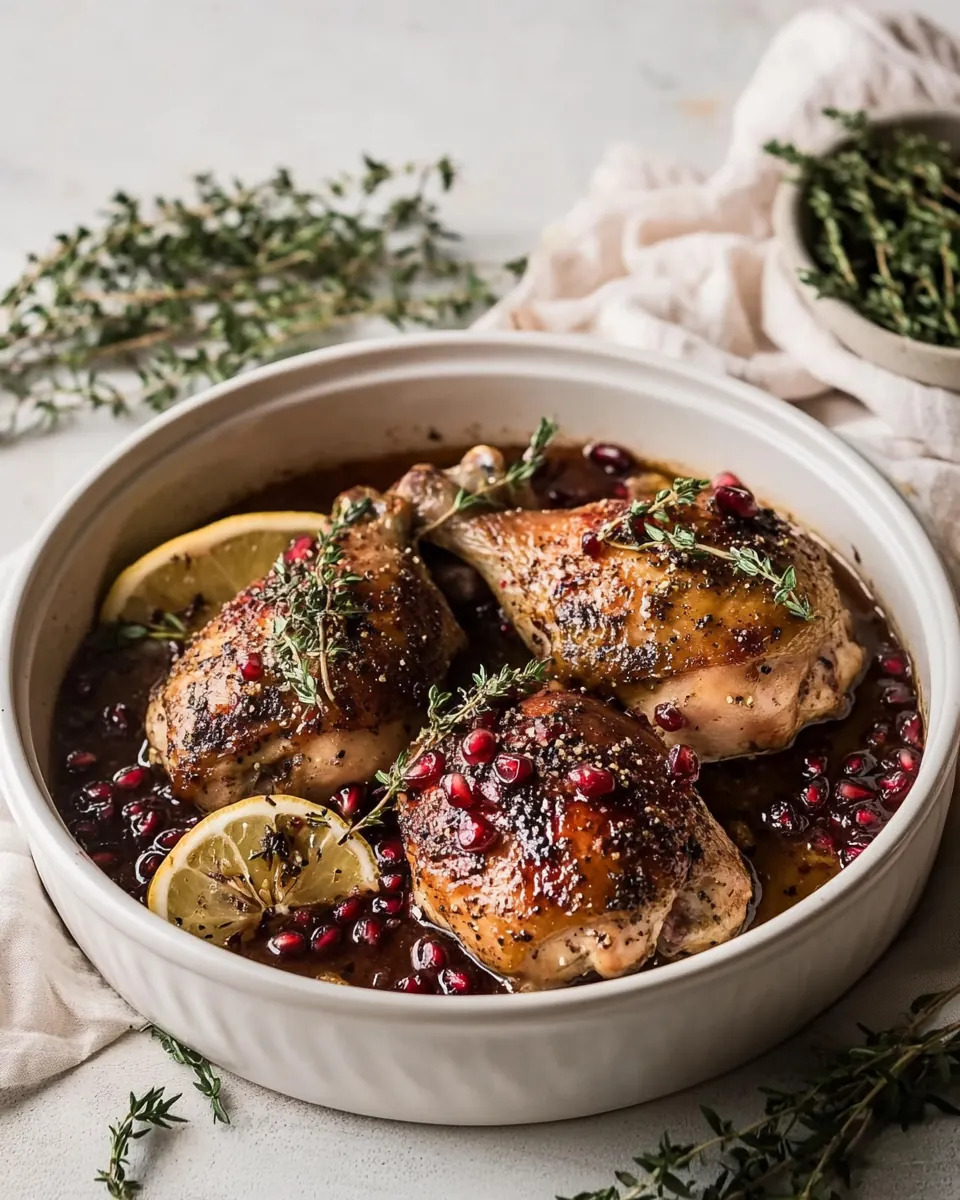 Pomegranate Lemon Roasted Chicken