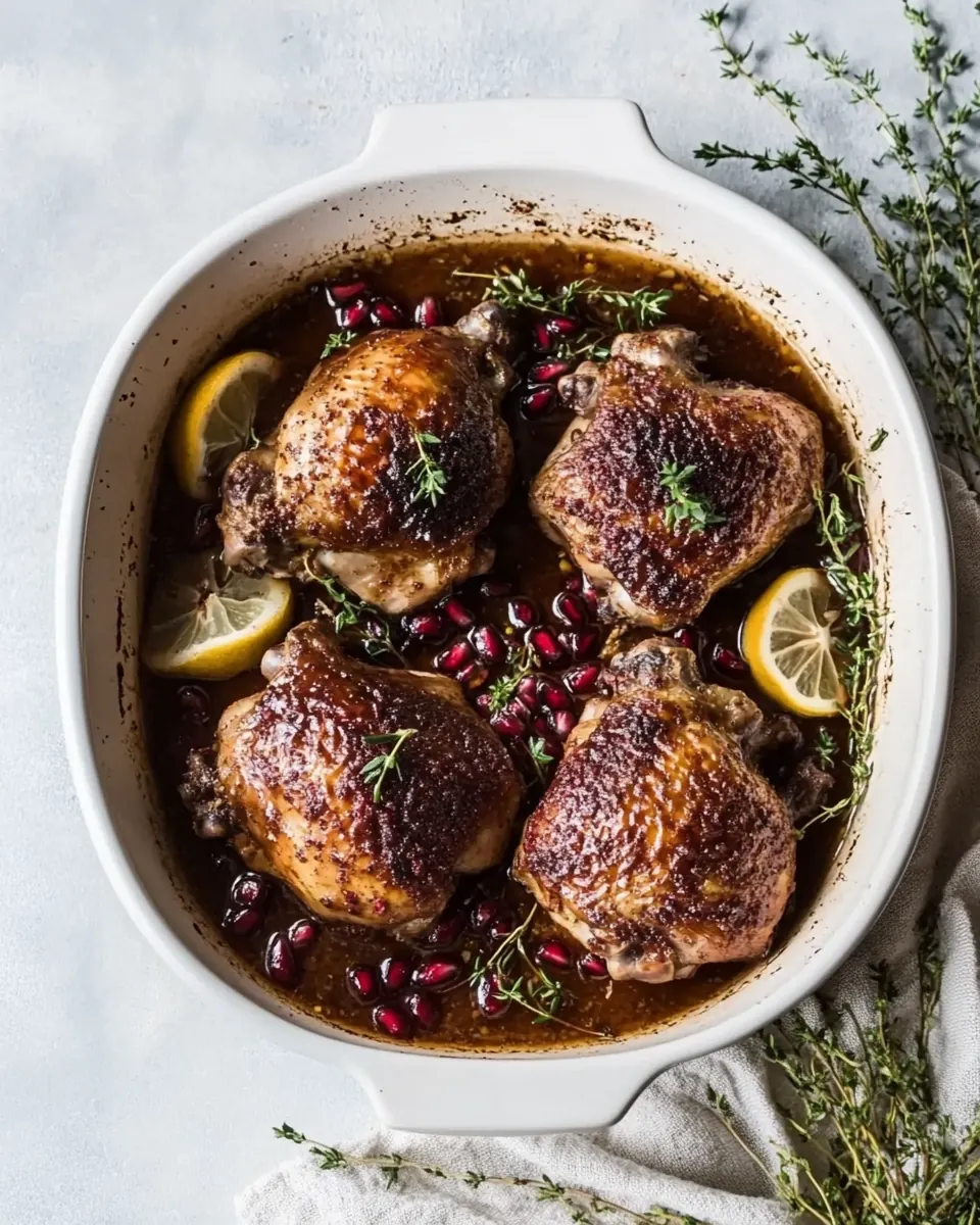 Pomegranate Lemon Roasted Chicken