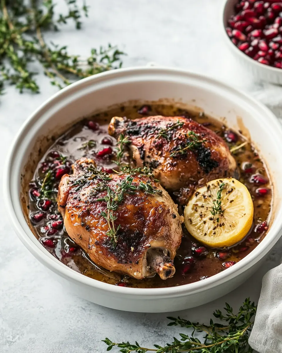 Pomegranate Lemon Roasted Chicken