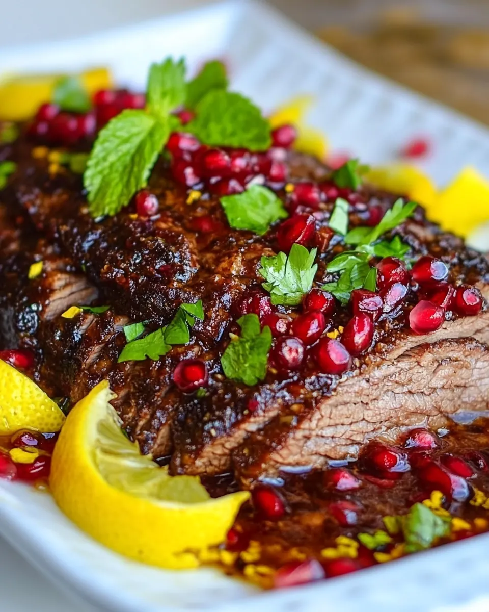 Pomegranate Molasses Brisket