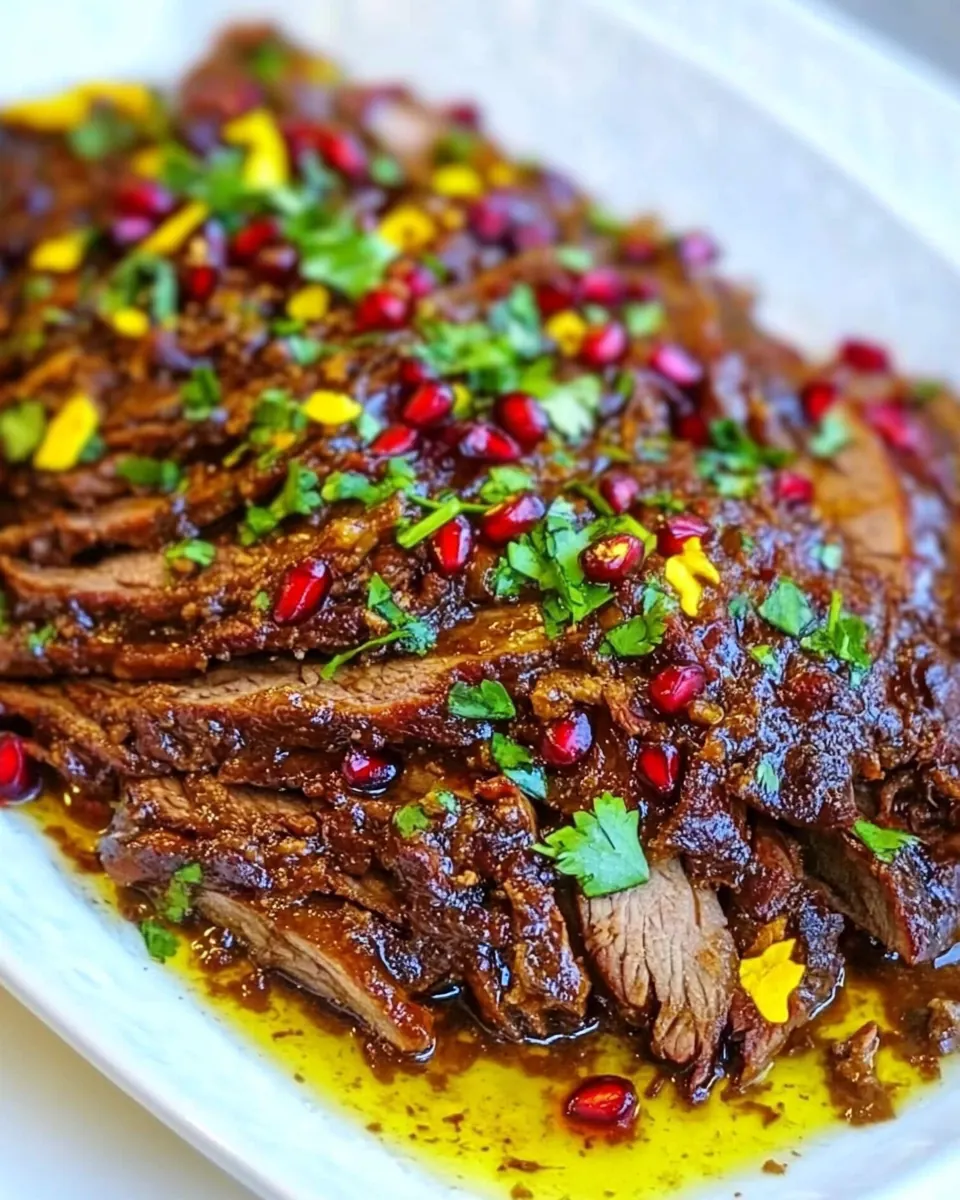 Pomegranate Molasses Brisket