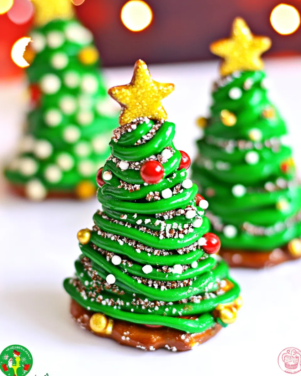 Pretzel Christmas Trees