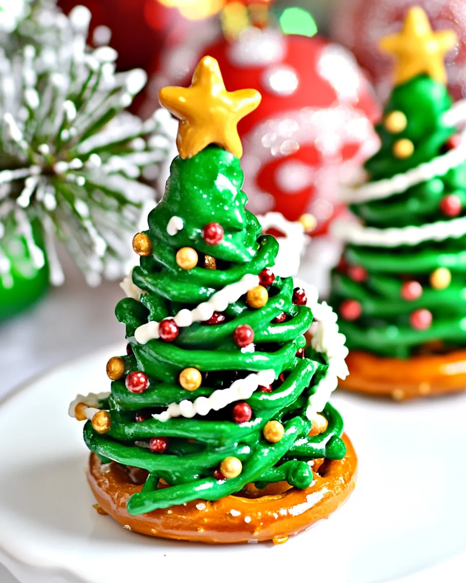 Pretzel Christmas Trees