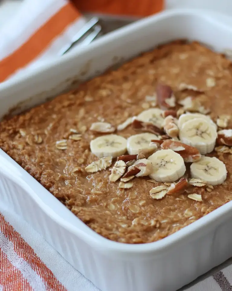 Pumpkin Baked Oatmeal with Bananas