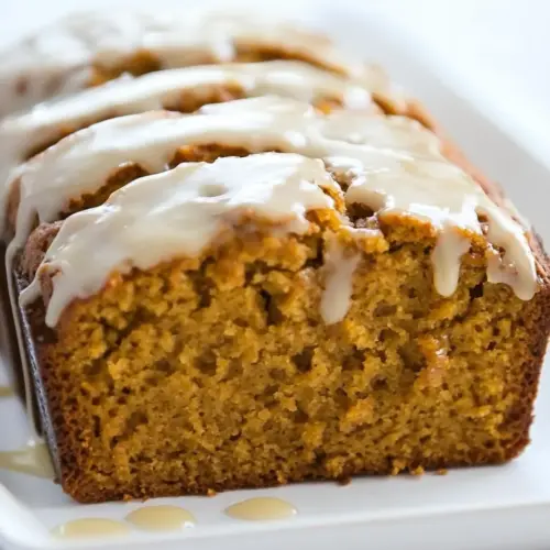 Pumpkin Bread with Brown Butter Maple Glaze