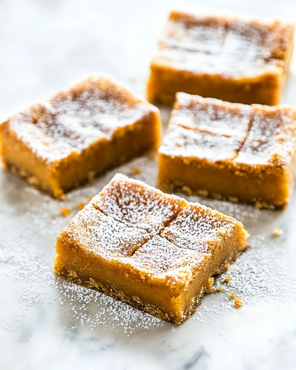 Pumpkin Chess Pie Bars