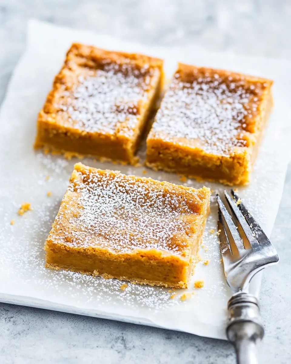 Pumpkin Chess Pie Bars
