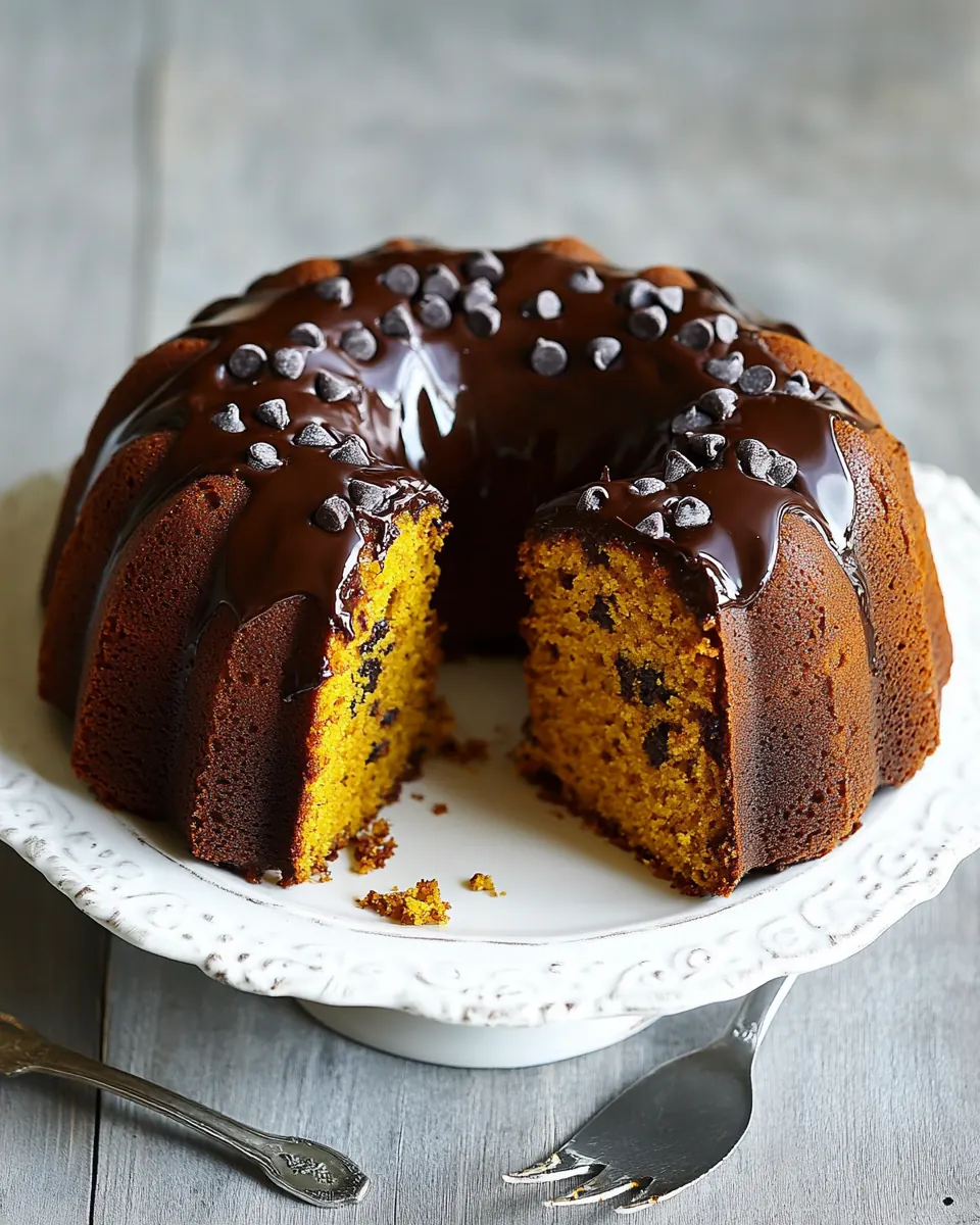 Pumpkin Chocolate Chip Bundt Cake