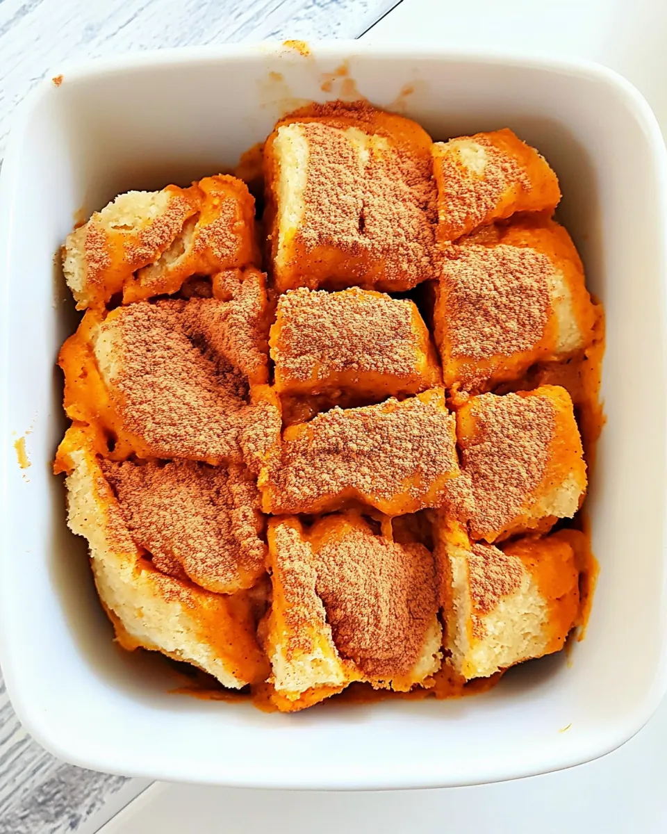 Pumpkin Cinnamon Roll Casserole
