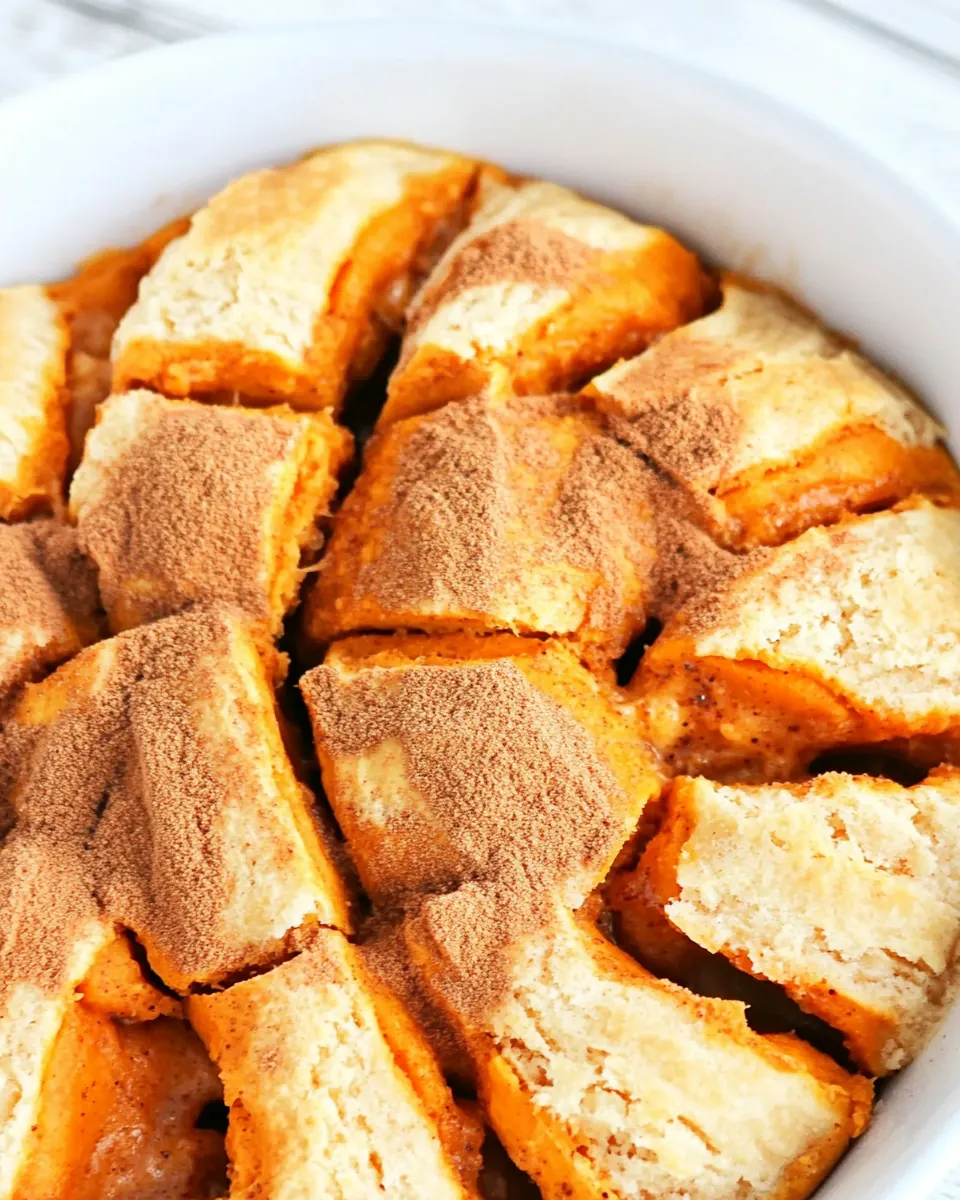 Pumpkin Cinnamon Roll Casserole
