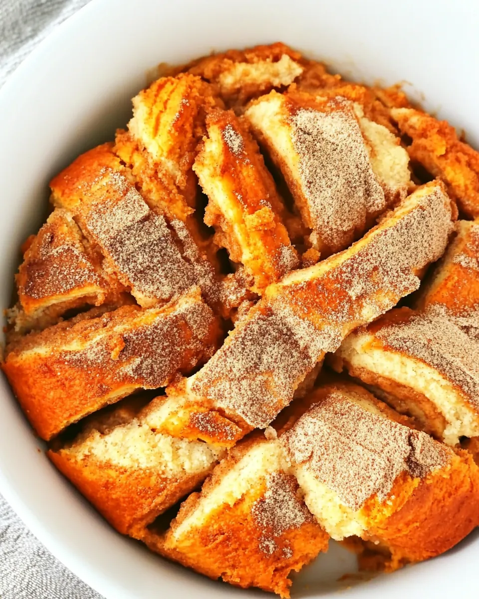 Pumpkin Cinnamon Roll Casserole