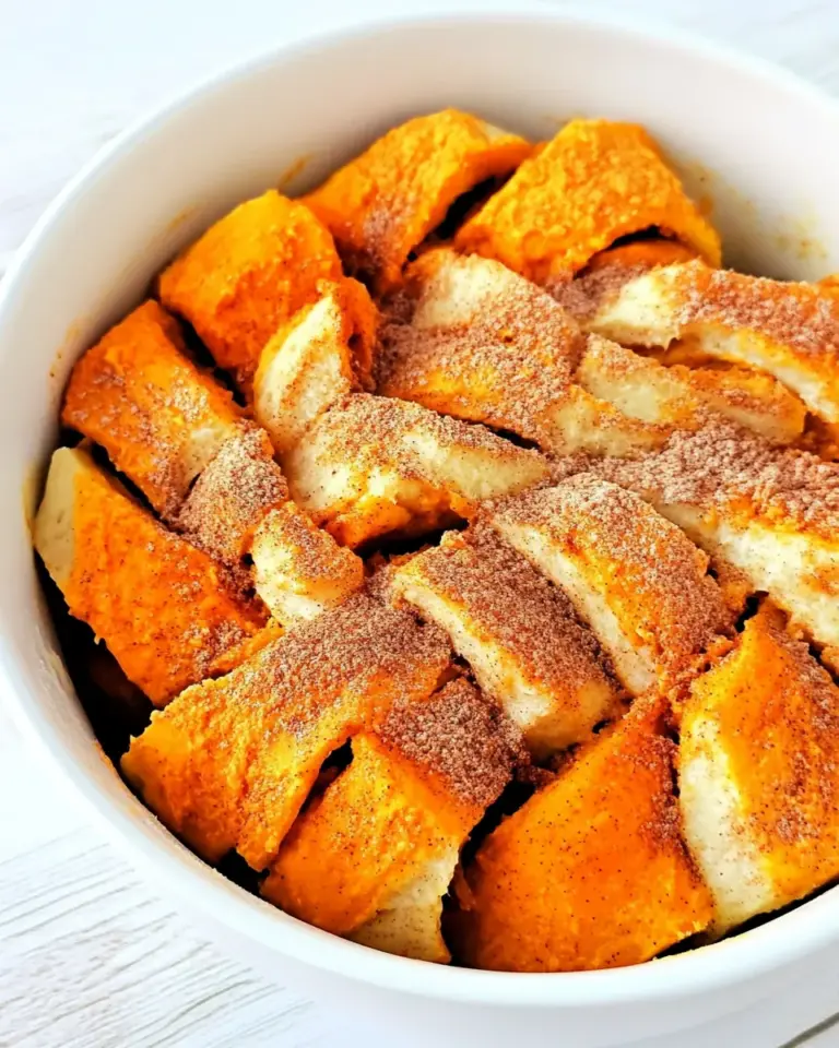 Pumpkin Cinnamon Roll Casserole