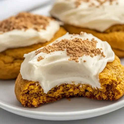 Pumpkin Cookies with Cream Cheese Frosting