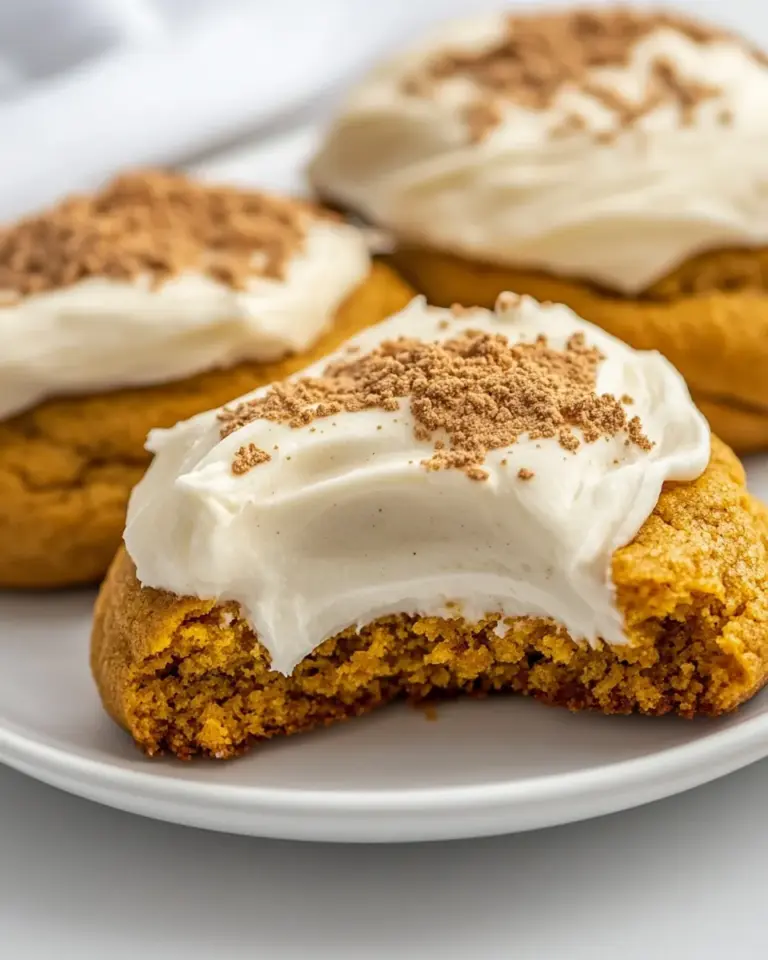 Pumpkin Cookies with Cream Cheese Frosting