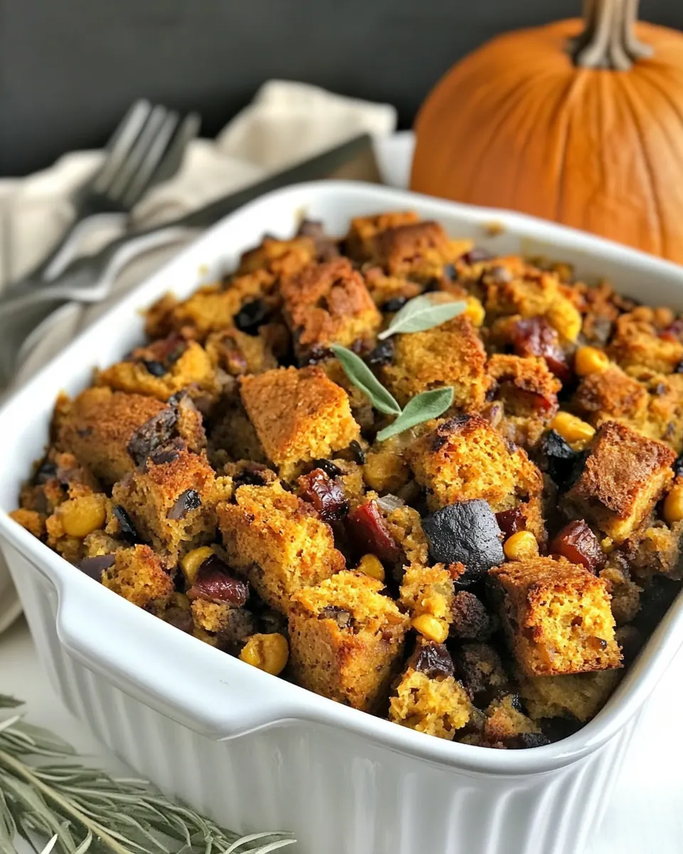 Pumpkin Cornbread Stuffing