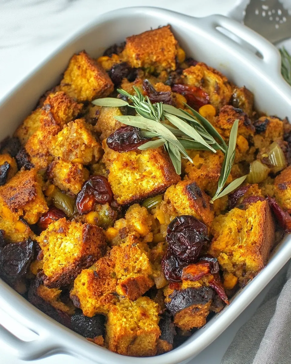 Pumpkin Cornbread Stuffing
