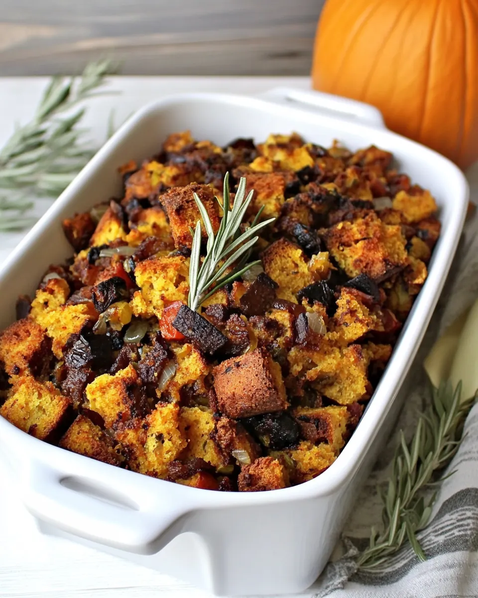Pumpkin Cornbread Stuffing