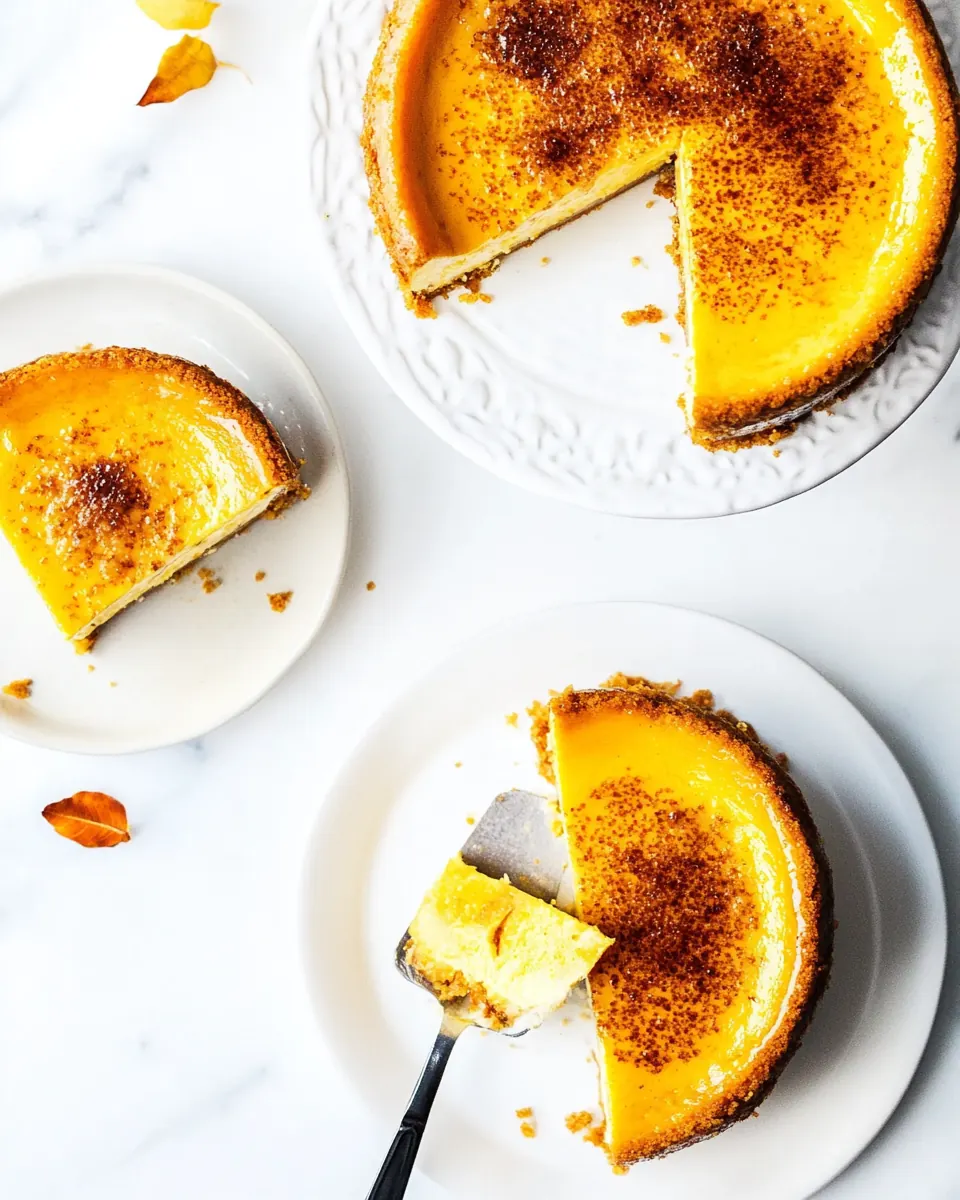Pumpkin Creme Brulee Cheesecake