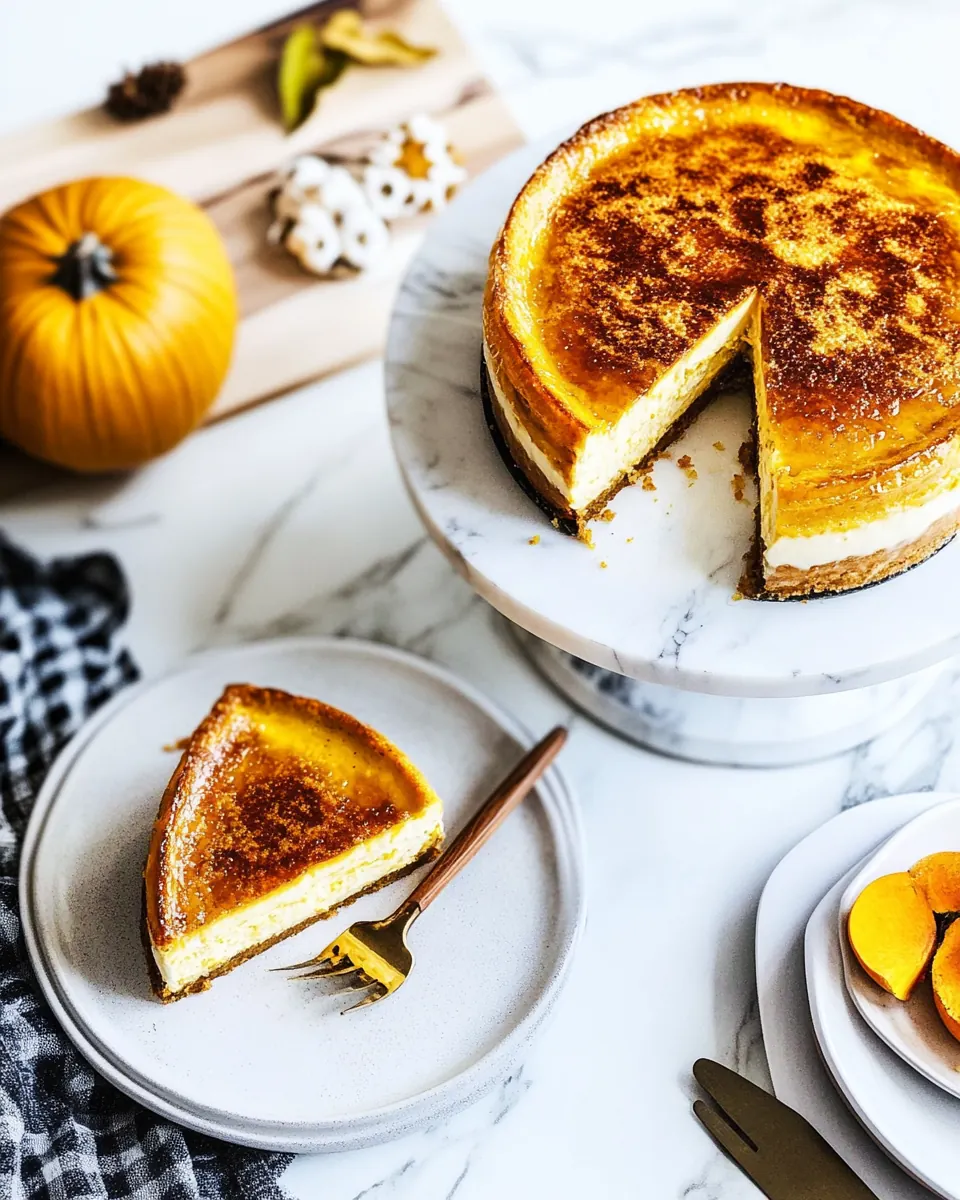 Pumpkin Creme Brulee Cheesecake