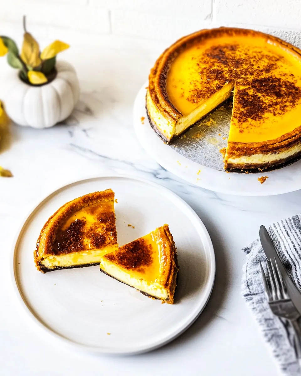 Pumpkin Creme Brulee Cheesecake
