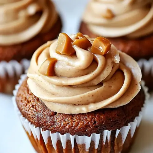 Pumpkin Cupcakes with Butterscotch Frosting