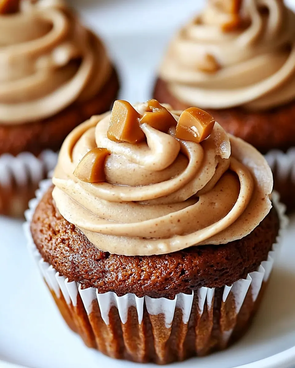 Pumpkin Cupcakes with Butterscotch Frosting