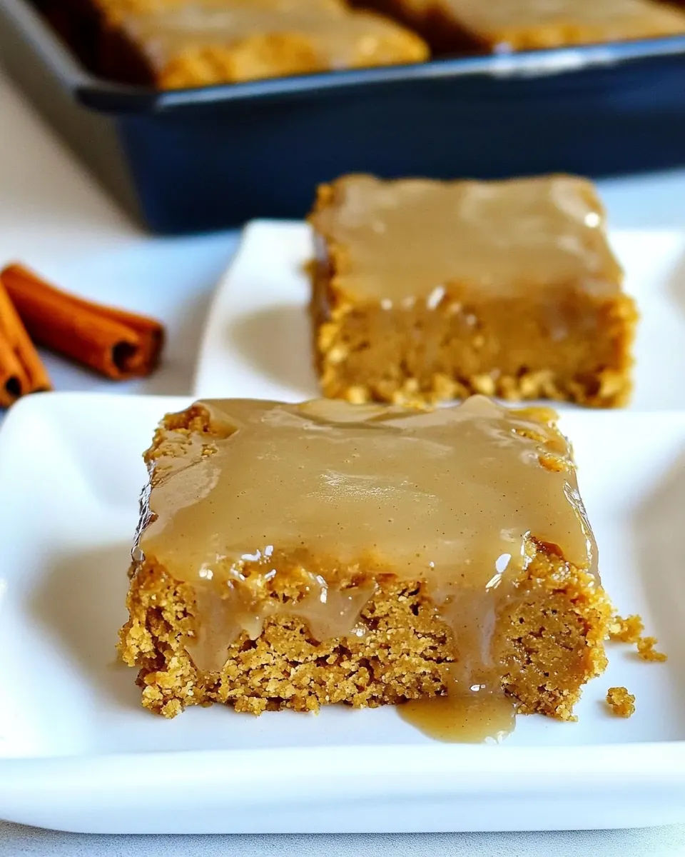 Pumpkin Ginger Bars with Maple Glaze