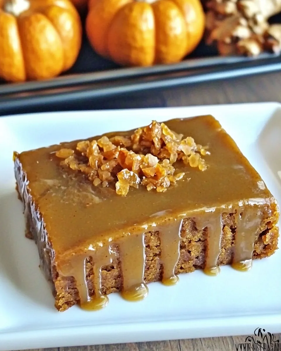 Pumpkin Ginger Bars with Maple Glaze