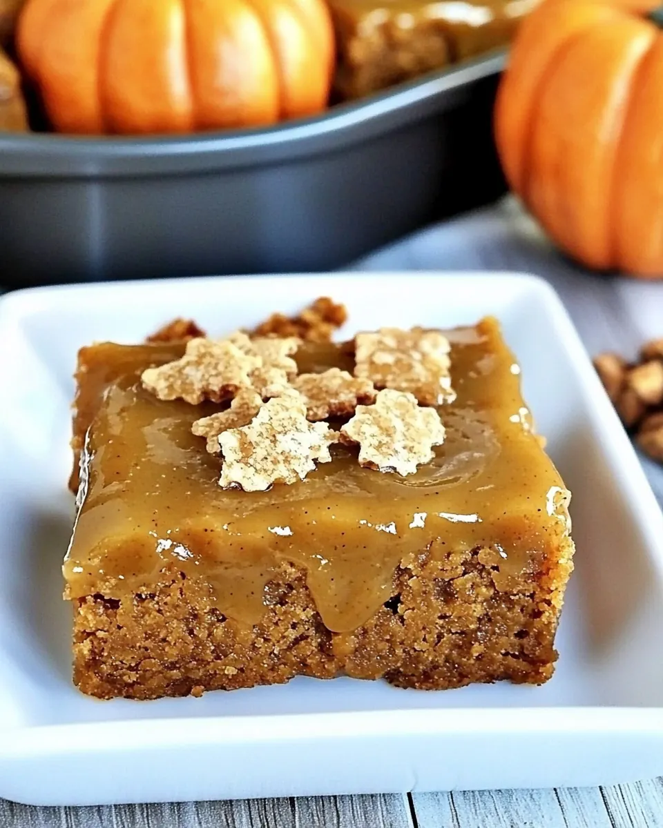 Pumpkin Ginger Bars with Maple Glaze