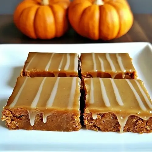 Pumpkin Ginger Bars with Maple Glaze