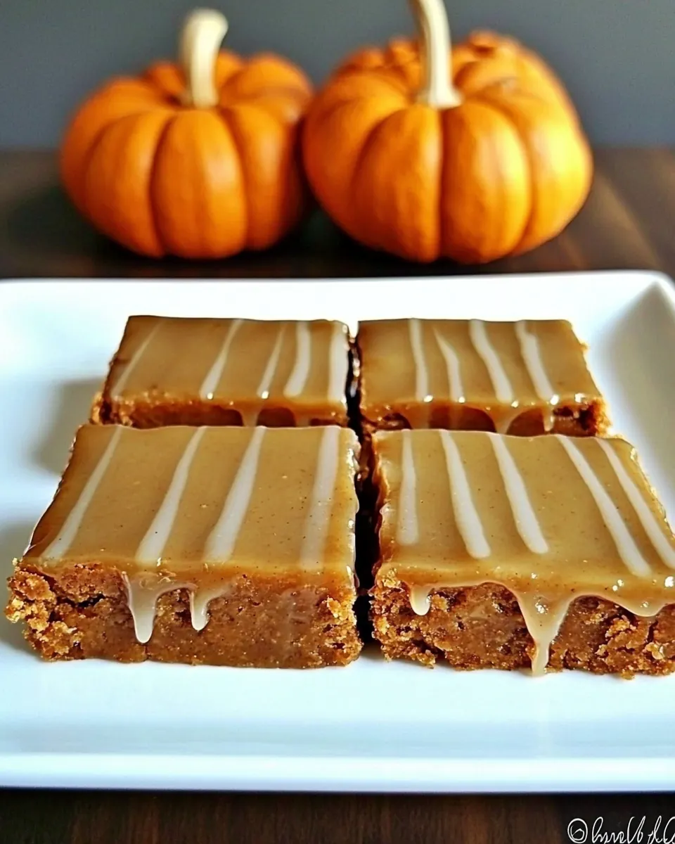 Pumpkin Ginger Bars with Maple Glaze