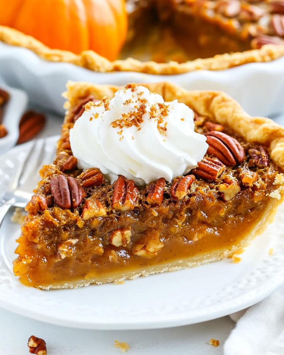 Pumpkin Pecan Pie