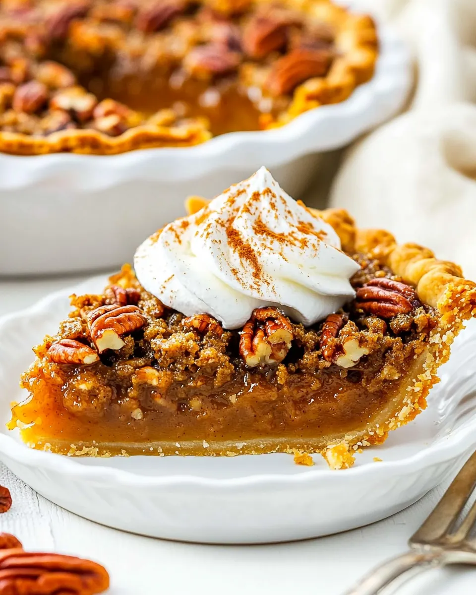 Pumpkin Pecan Pie