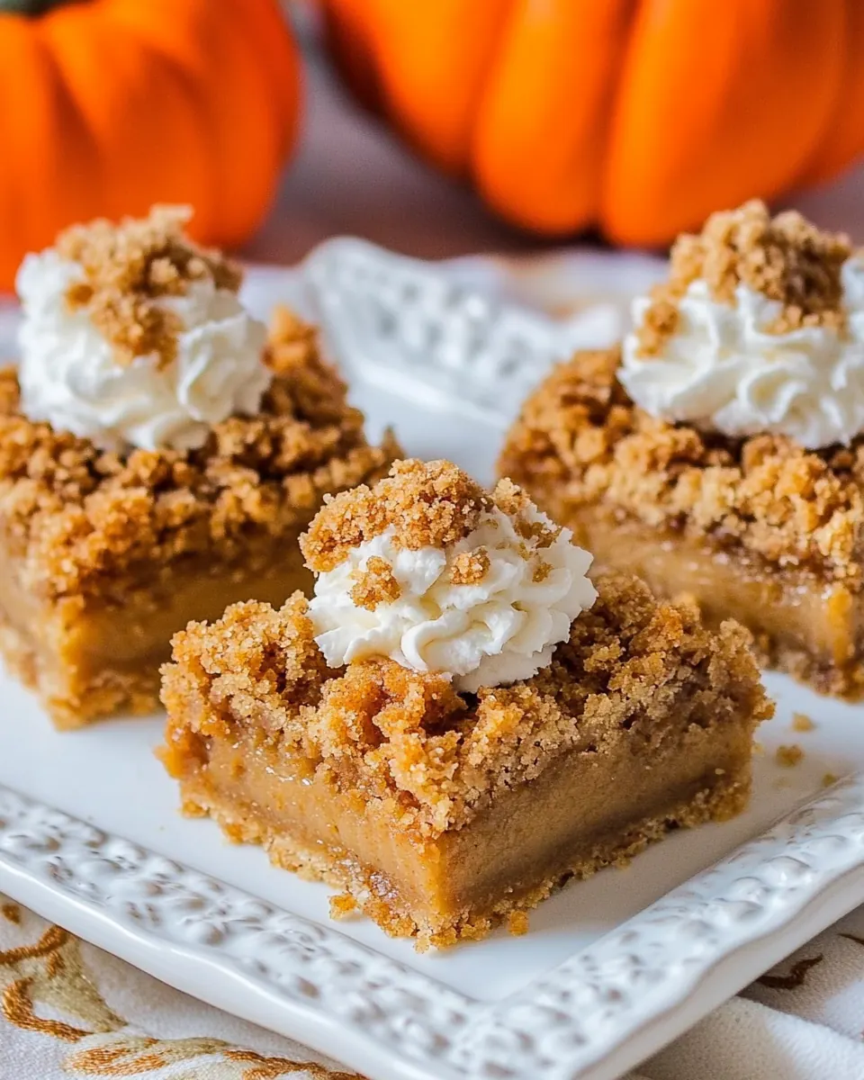 Pumpkin Pie Crumb Bars