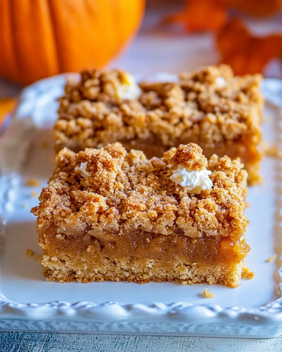 Pumpkin Pie Crumb Bars