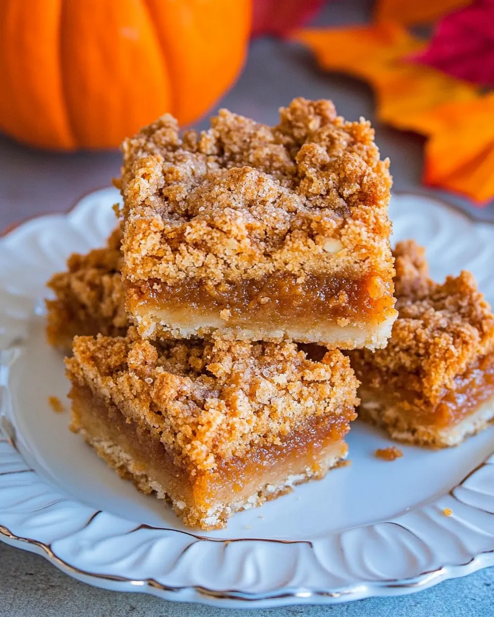 Pumpkin Pie Crumb Bars