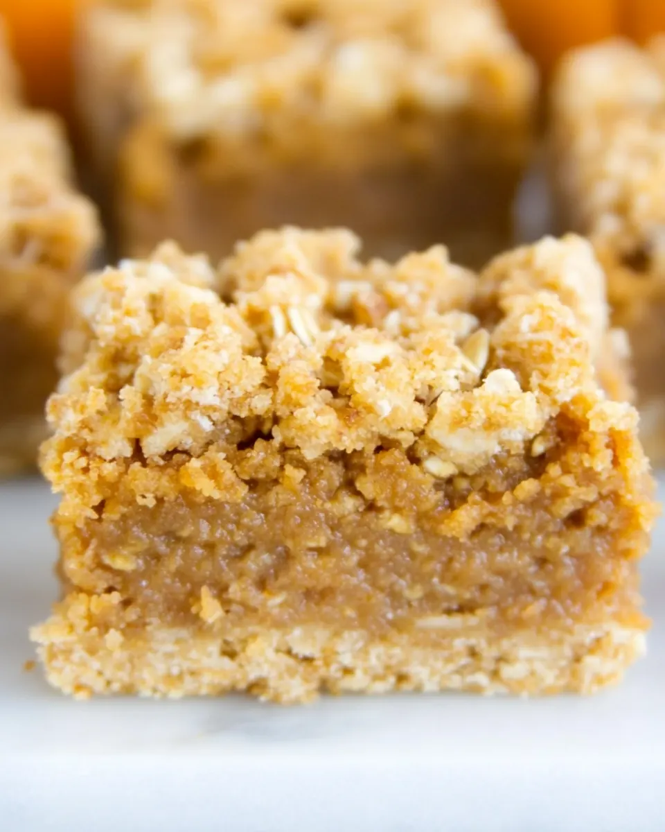 Pumpkin Pie Oatmeal Crumb Bars
