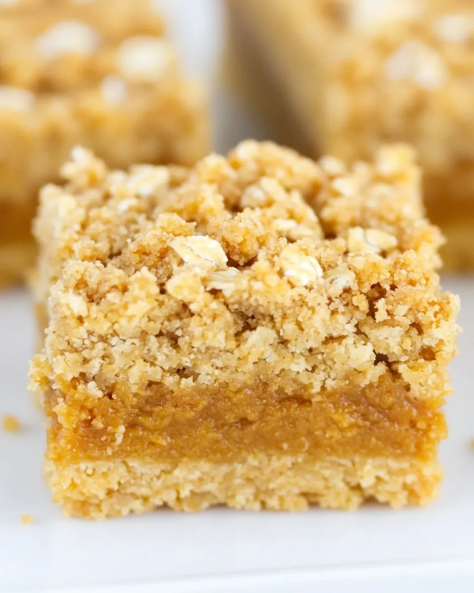 Pumpkin Pie Oatmeal Crumb Bars
