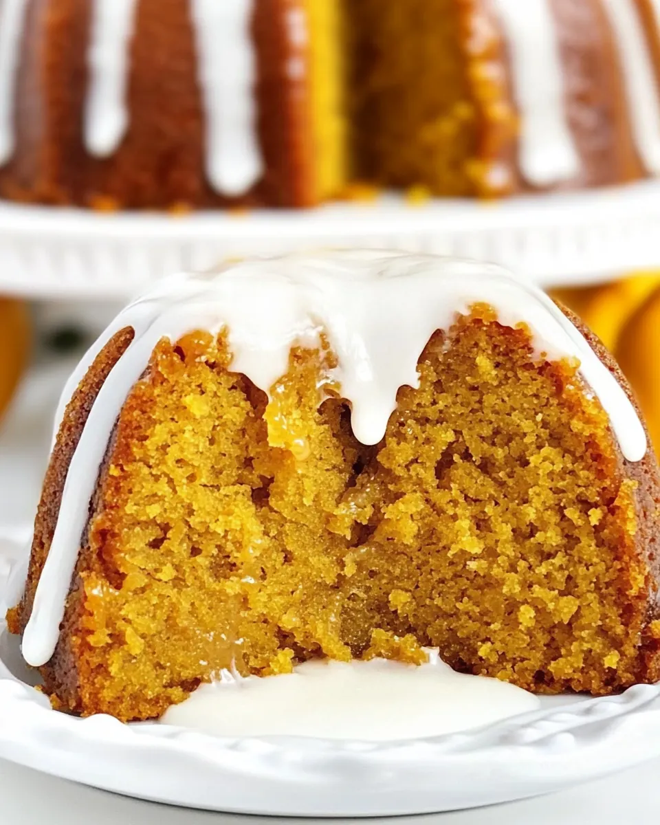 Pumpkin Pound Cake with Buttermilk Glaze