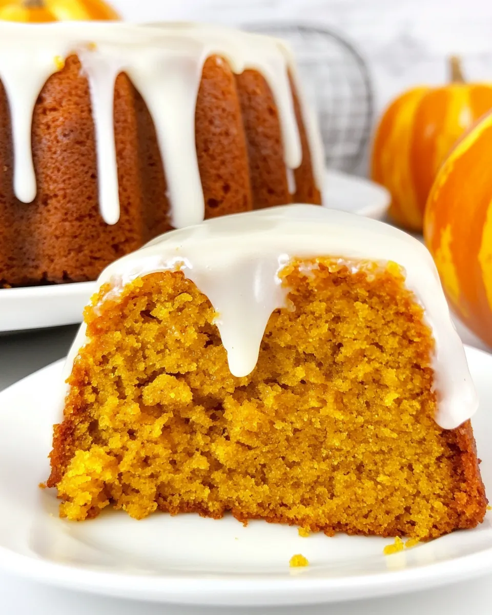 Pumpkin Pound Cake with Buttermilk Glaze