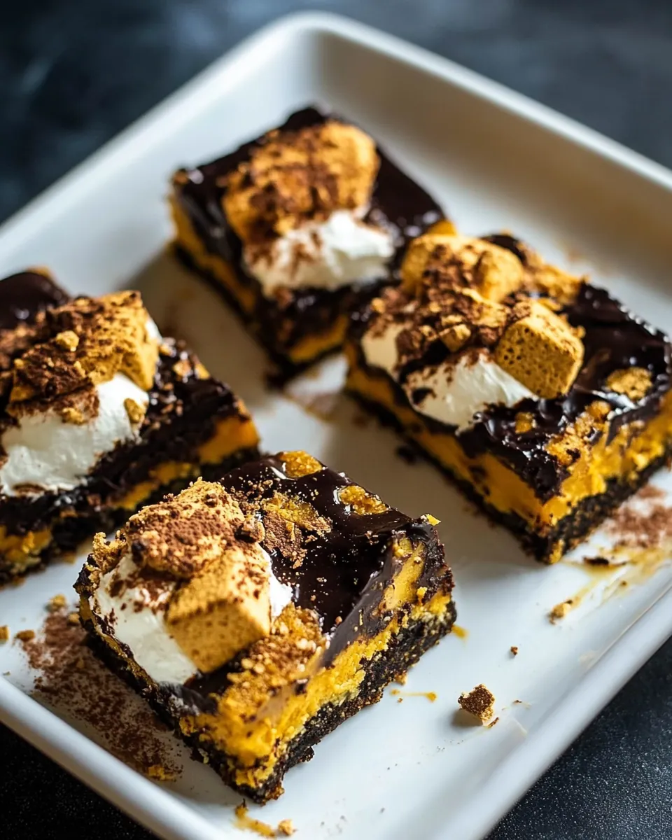 Pumpkin S'mores Bars