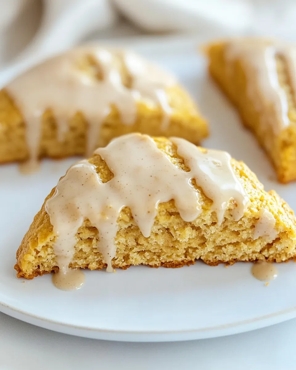 Pumpkin Scones with Espresso Glaze