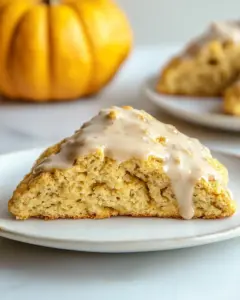 Pumpkin Scones with Espresso Glaze