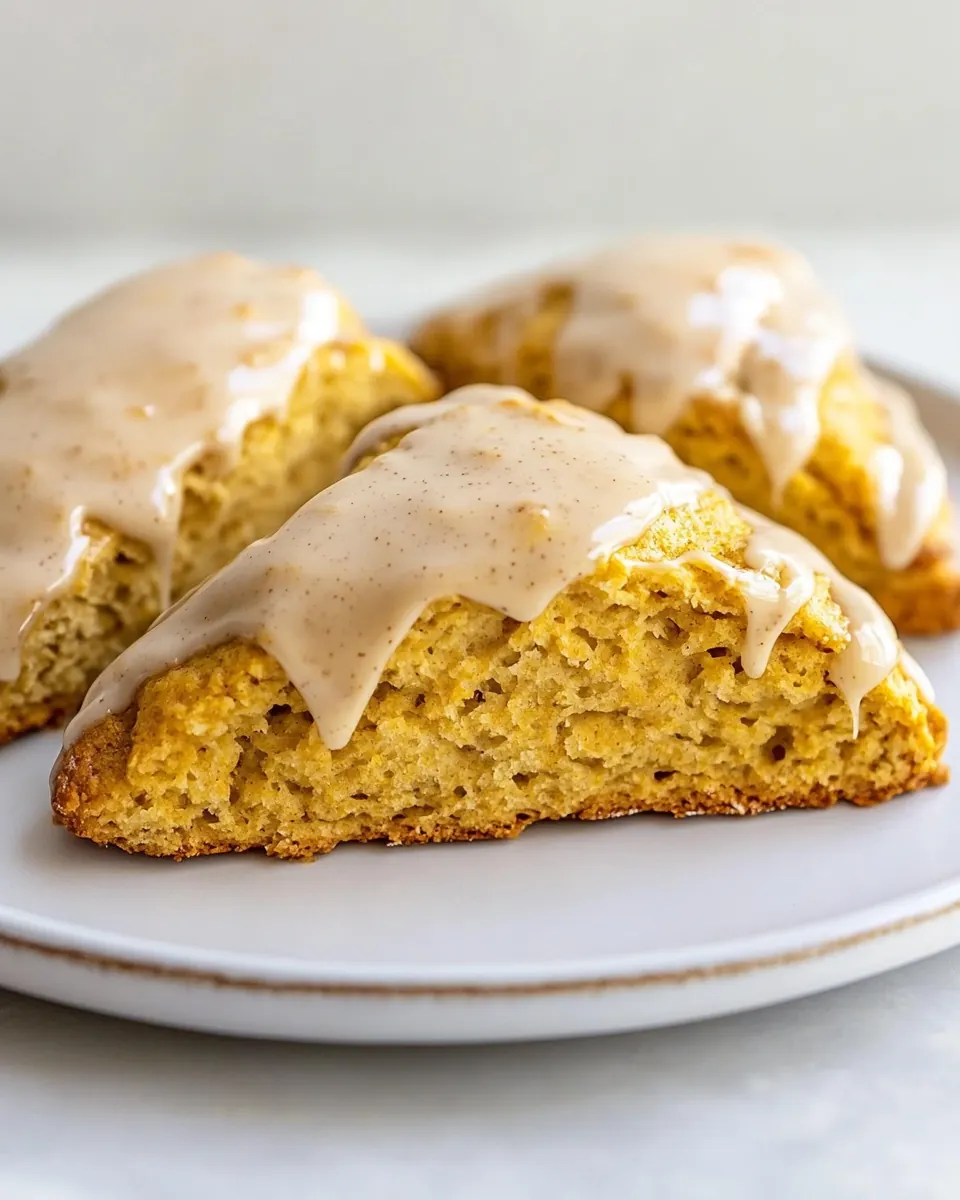 Pumpkin Scones with Espresso Glaze