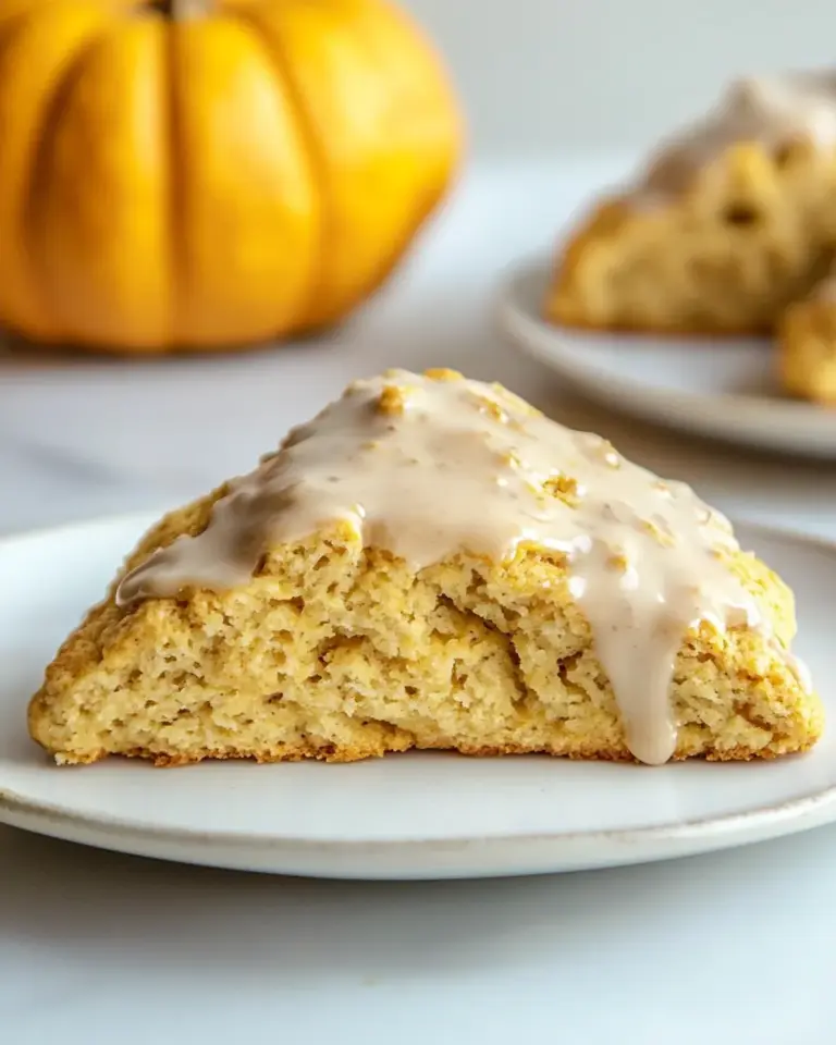 Pumpkin Scones with Espresso Glaze