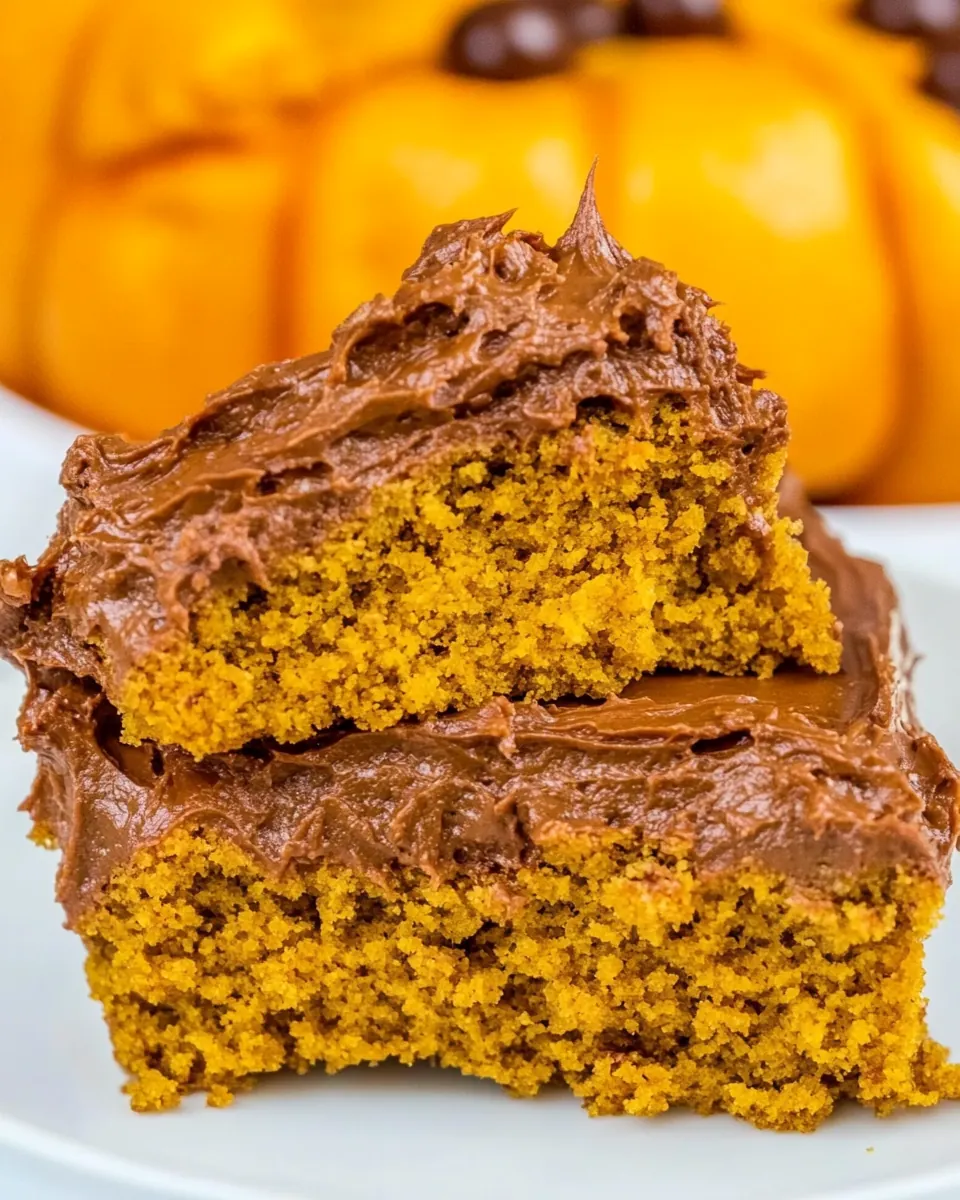 Pumpkin Sheet Cake with Nutella Cream Cheese Frosting