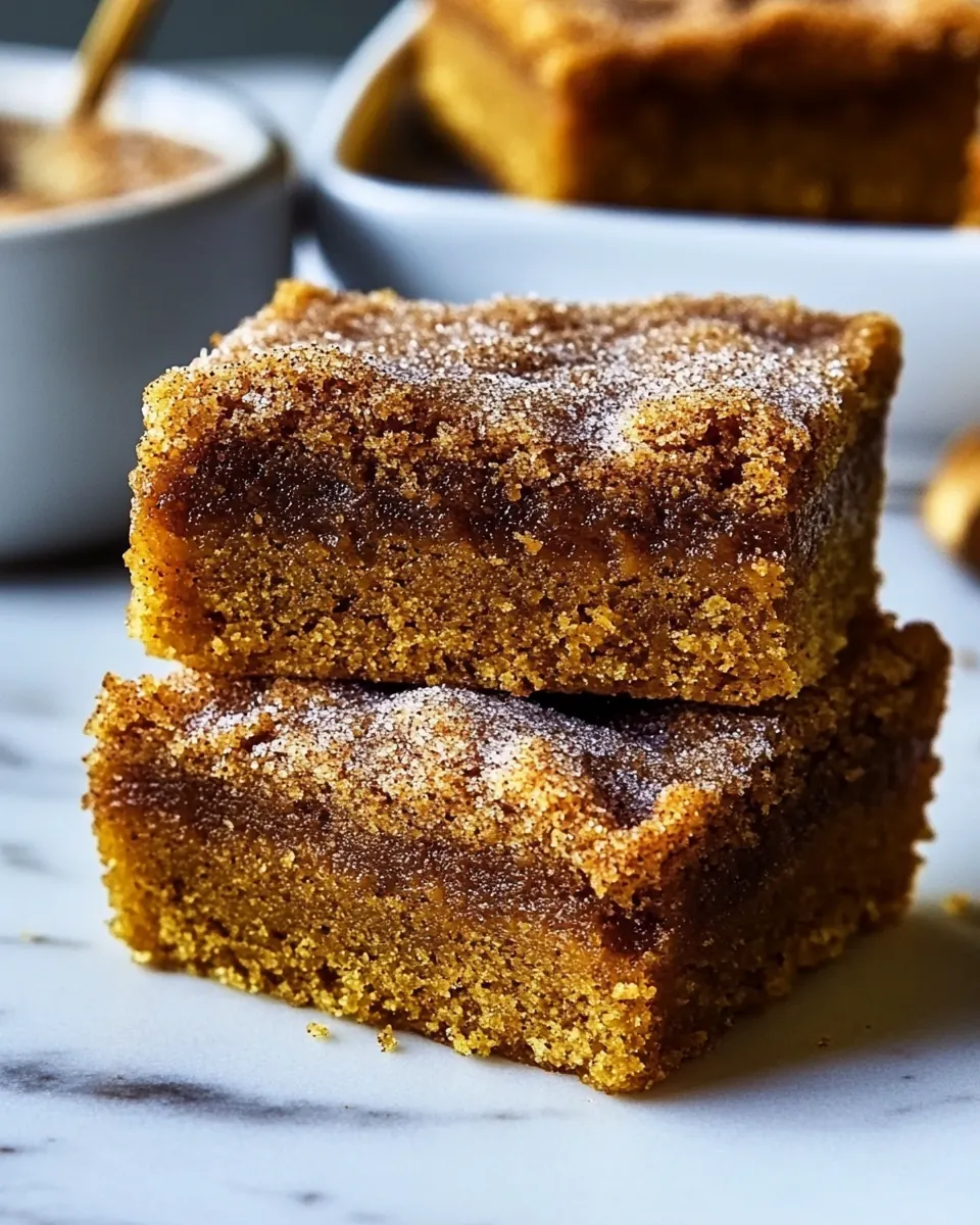 Pumpkin Snickerdoodle Bars