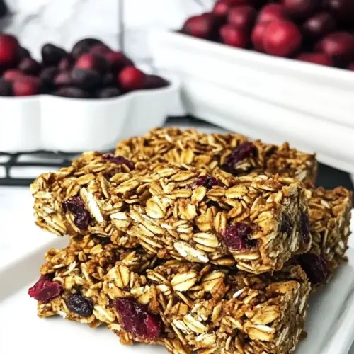 Pumpkin Spice Cranberry Granola Bars