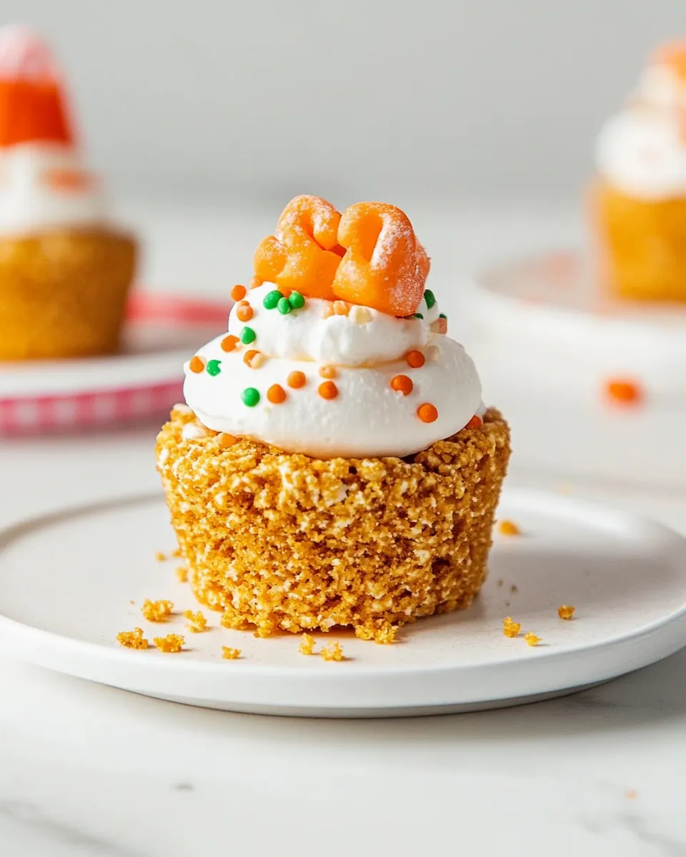 Pumpkin Spice Marshmallow Treat Cupcakes